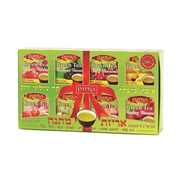 Цейлонский зелёный чай со вкусами в подарочной упаковке 80 пакетиков по 2 г