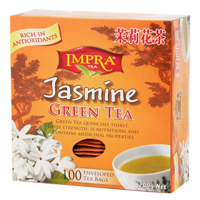 Цейлонский зелёный чай со вкусом Жасмина 100 пакетиков по 2 г