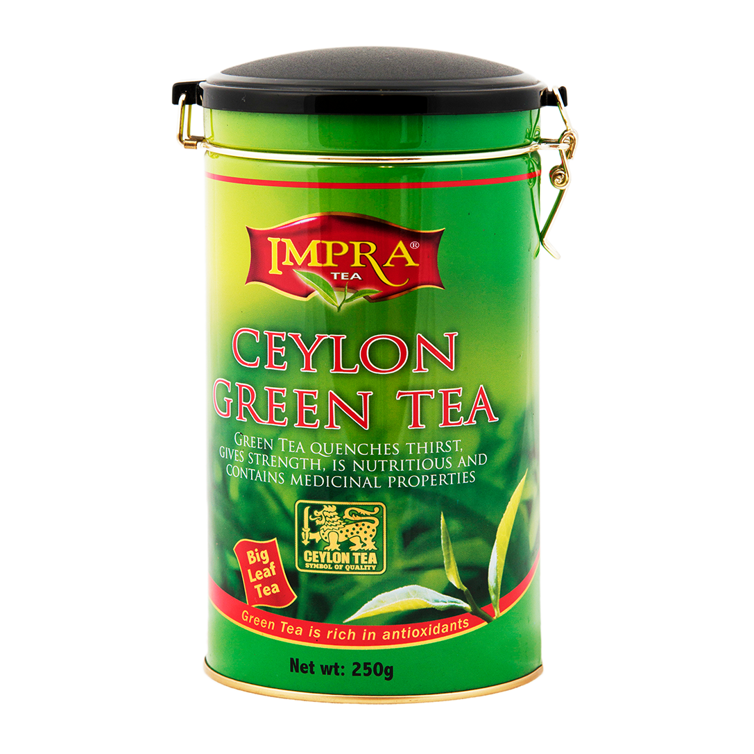 Цейлонский зелёный крупнолистовой чай в банке 250 г